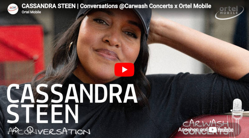 Link zu Youtube: Cassandra Steen | Conversations @Carwash Concerts x Ortel Mobile